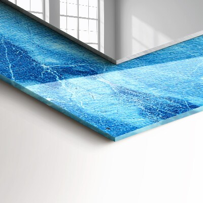 Spiegel mit motivdruck Spiegel mit motivdruck Blau marmoriertes Muster