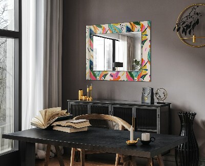 Spiegel mit ornamenten Spiegel mit ornamenten Buntes Blattmuster