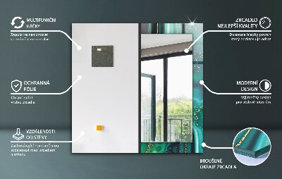 Spiegel mit motivdruck Spiegel mit motivdruck Abstraktes geometrisches Muster