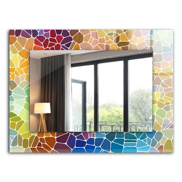 Spiegel mit zierrahmen Spiegel mit zierrahmen Buntes abstraktes Mosaik