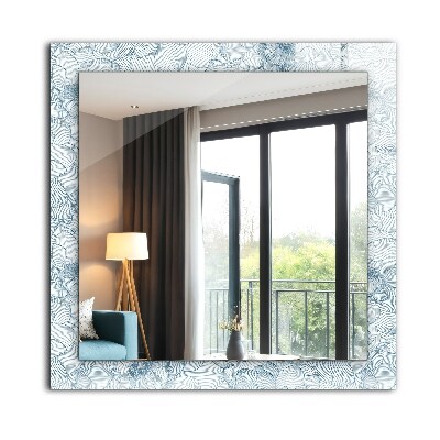 Bedruckter spiegel Bedruckter spiegel Blaues florales Muster