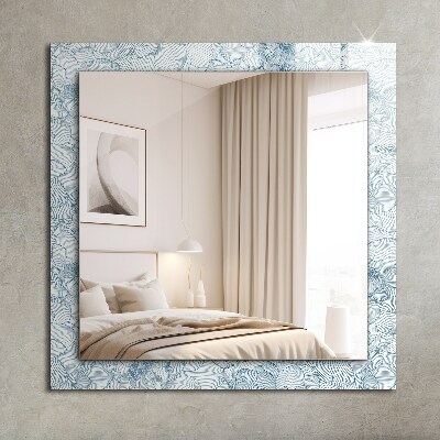 Bedruckter spiegel Bedruckter spiegel Blaues florales Muster