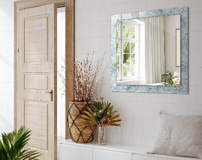 Bedruckter spiegel Bedruckter spiegel Blaues florales Muster