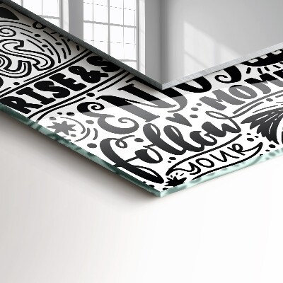 Spiegel mit aufdruck Spiegel mit aufdruck Motivierender Schriftzug