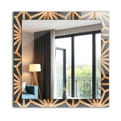 Spiegel mit motivdruck Spiegel mit motivdruck Geometrisches Muster aus Holz