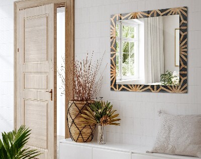 Spiegel mit motivdruck Spiegel mit motivdruck Geometrisches Muster aus Holz