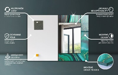 Spiegel mit ornamenten Spiegel mit ornamenten Weiße Gänseblümchenblätter