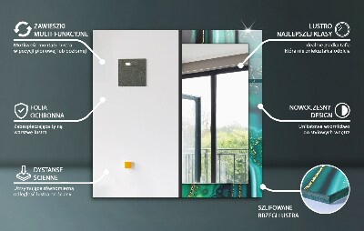 Spiegel mit ornamenten Spiegel mit ornamenten Weiße Gänseblümchenblätter