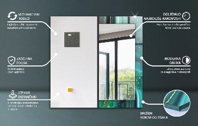 Spiegel mit ornamenten Spiegel mit ornamenten Weiße Gänseblümchenblätter