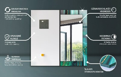Spiegel mit ornamenten Spiegel mit ornamenten Weiße Gänseblümchenblätter