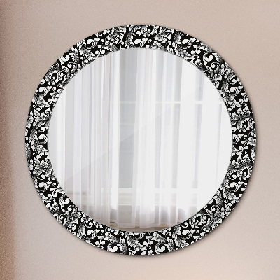 Runder Spiegel mit dekorativem Rahmen Verzierung