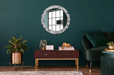 Runder Spiegel mit bedrucktem Rahmen Blumen mohnblumen