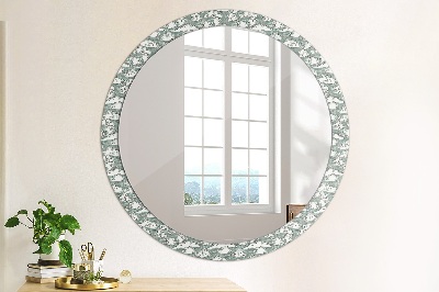 Runder Spiegel mit dekorativem Rahmen Wolken