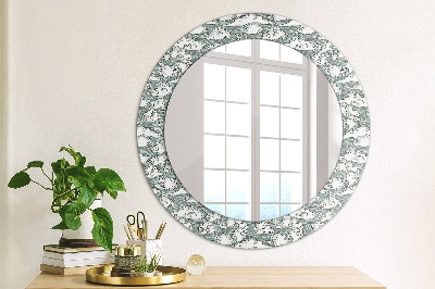 Runder Spiegel mit dekorativem Rahmen Wolken