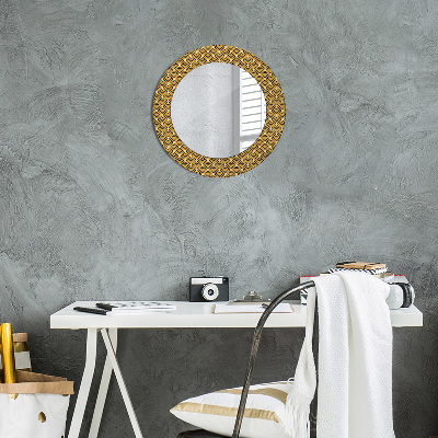 Runder Spiegel mit dekorativem Rahmen Deko vintage
