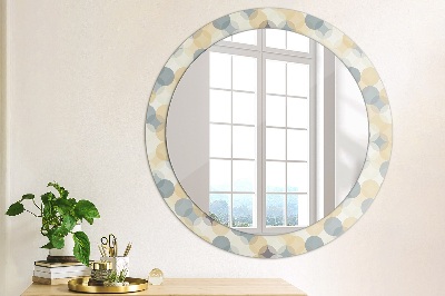 Runder Spiegel mit dekorativem Rahmen Geometrie kreise