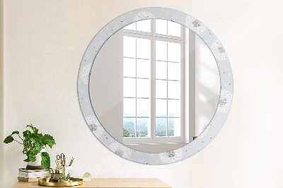 Runder Spiegel mit dekorativem Rahmen Blumen löwenzahn