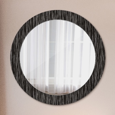 Runder Spiegel mit bedrucktem Rahmen Abstrakt metallisch