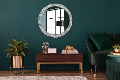 Runder Spiegel mit bedrucktem Rahmen Floral muster