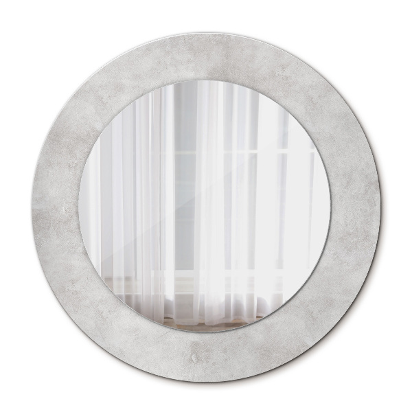 Runder spiegel rahmen mit aufdruck Beton textur