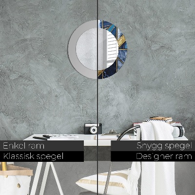 Runder spiegel rahmen mit aufdruck Modern marmor