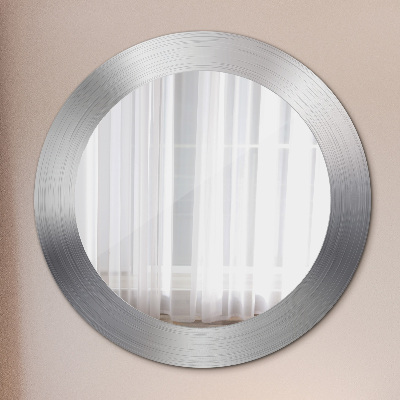 Runder Spiegel mit bedrucktem Rahmen Glänzend stahl