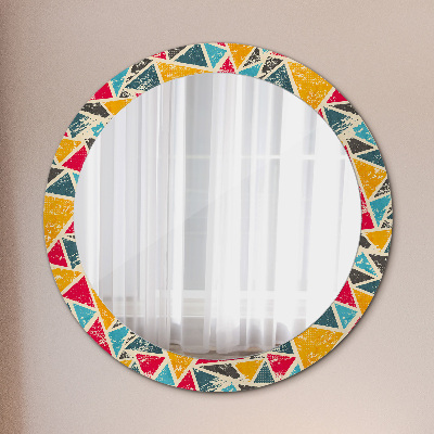 Runder Spiegel mit bedrucktem Rahmen Retro komposition