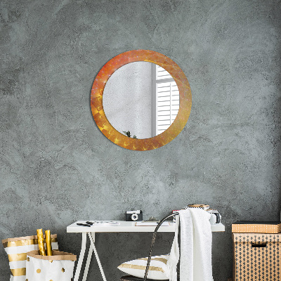 Runder Spiegel mit dekorativem Rahmen Spirale abstrakt