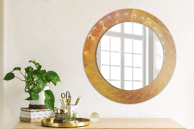 Runder Spiegel mit dekorativem Rahmen Spirale abstrakt