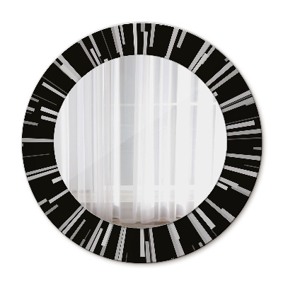 Runder Spiegel mit bedrucktem Rahmen Radial komposition