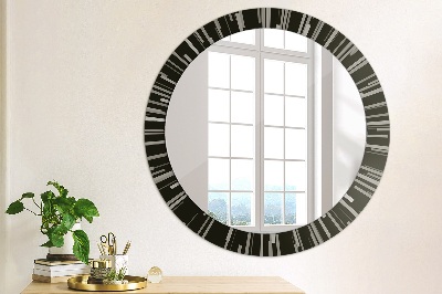 Runder Spiegel mit bedrucktem Rahmen Radial komposition