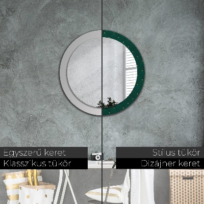 Runder Spiegel mit dekorativem Rahmen Grün luxus vorlage