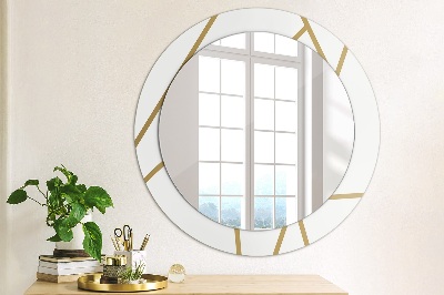 Runder Spiegel mit bedrucktem Rahmen Linear komposition