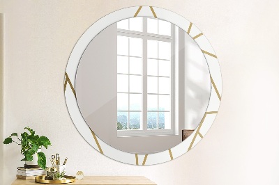 Runder Spiegel mit bedrucktem Rahmen Linear komposition