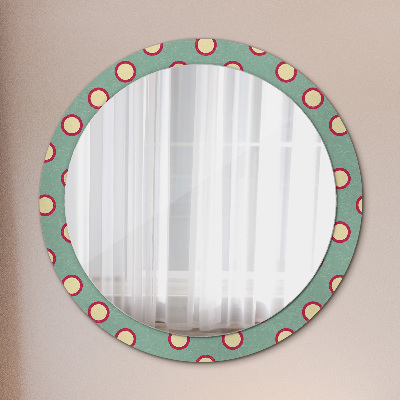 Runder spiegel rahmen mit aufdruck Kreise punkte