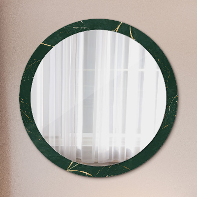 Runder Spiegel mit dekorativem Rahmen Zart golden blätter