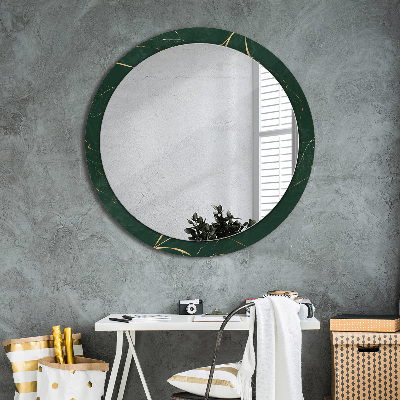 Runder Spiegel mit dekorativem Rahmen Zart golden blätter