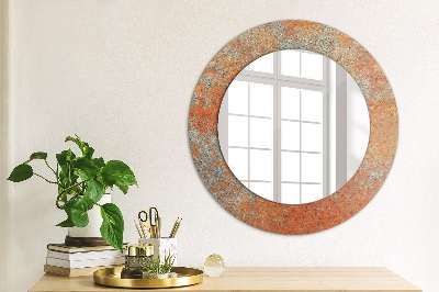 Runder Spiegel mit dekorativem Rahmen Rostig metall