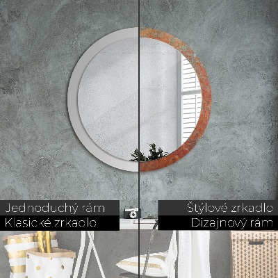Runder Spiegel mit dekorativem Rahmen Rostig metall