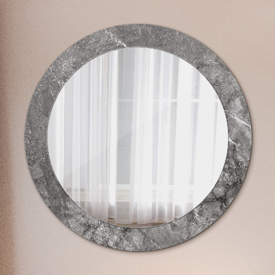 Runder Spiegel mit bedrucktem Rahmen Rustikal marmor