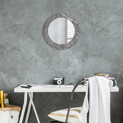 Runder Spiegel mit bedrucktem Rahmen Rustikal marmor