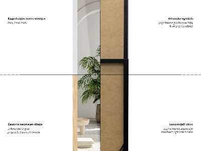 Ganzkörperspiegel in weißem Rahmen 36x156 cm