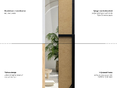 Ganzkörperspiegel in weißem Rahmen 36x156 cm