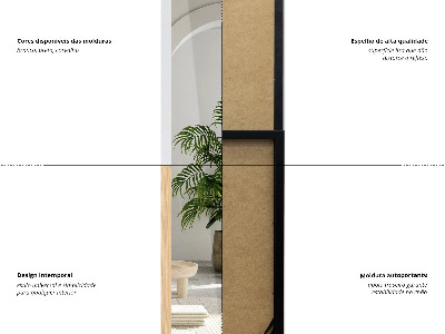 Ganzkörperspiegel in weißem Rahmen 36x156 cm