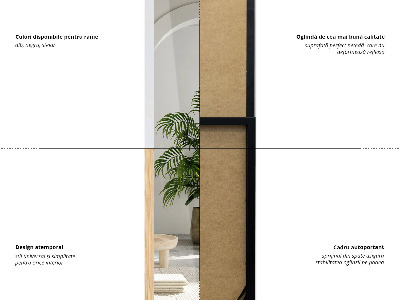 Ganzkörperspiegel in schwarzem Rahmen 36x156 cm