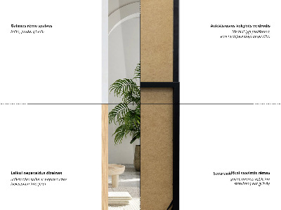 Ganzkörperspiegel in einem Eichenrahmen 36x156 cm