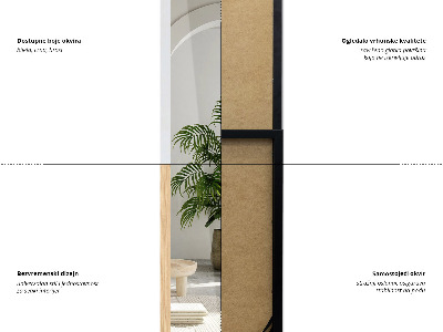 Ganzkörperspiegel in einem Eichenrahmen 36x156 cm