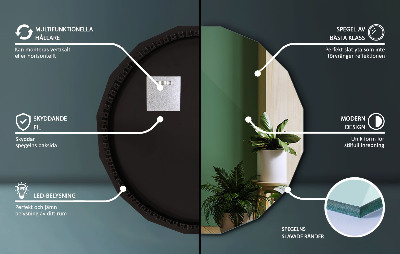 Geometrische Spiegel mit LED-Hintergrundbeleuchtung