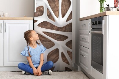 Magnetischer kühlschrank-aufkleber Zusammenfassung holz