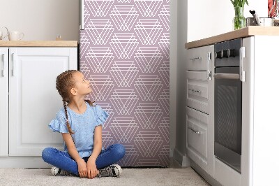 Magnetischer kühlschrank-aufkleber Rosa dreiecke